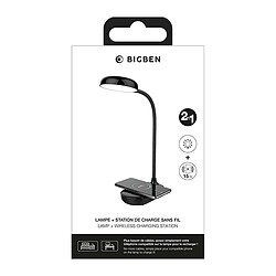 Bigben INDUCDESKLAMP15WGB Lampe de bureau 2-en-1 LED chargeur sans fil 15W noir pas cher