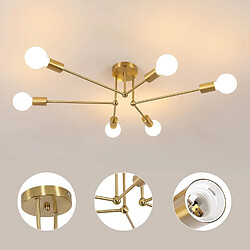 Stoex Lustre Moderne à 6 Lumières - Or pas cher