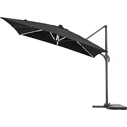 Habitat Et Jardin Parasol déporté avec LED - Sun 4 Luxe - 3 x 4 m - Noir