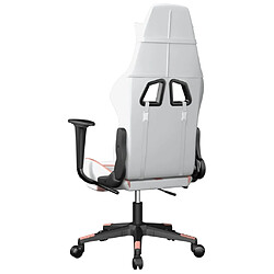 Decoshop26 siège gamer - Blanc et rose pas cher