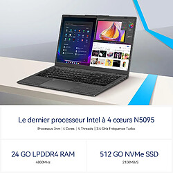 PC Portable - VANWIN - NC15J - 16.1" FHD IPS - 24 Go RAM - 512 Go SSD - Windows 11 Pro