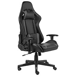 Decoshop26 DEC026037 - Gris Siège gamer - dossier inclinable - accoudoirs réglables - mousse haute densité
