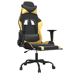 Decoshop26 siège gamer - Noir et or pas cher