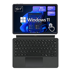 VANWIN PC portable écran tactile 8th Generation Intel® Core™ M3-8100Y 12Go RAM 256Go SSD,Windows11pro Tablette Ordinateur Portable 2-en-1