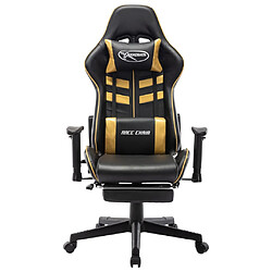 Decoshop26 Race Chair - Noir et or