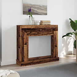 Avis vidaXL Cadre de cheminée vieux bois 100x30x87,5 cm bois d'ingénierie