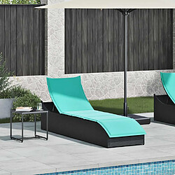 Chaise longue VidaXL - Noir