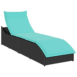 Chaise longue VidaXL - Noir