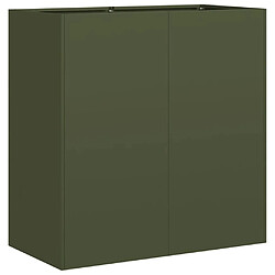 vidaXL Jardinière Acier vert olive