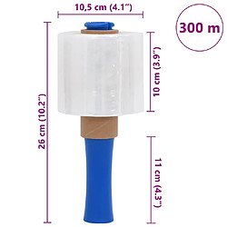 vidaXL Films étirables 10 pcs transparent 23 µm 10 cm x 300 m pas cher
