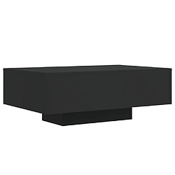 Avis vidaXL Table basse avec lumières LED noir 85x55x31 cm