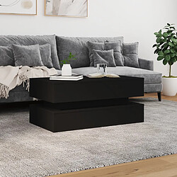 Acheter vidaXL Table basse avec lumières LED noir 90x50x40 cm