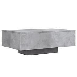 Avis vidaXL Table basse avec lumières LED gris béton 85x55x31 cm