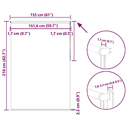 Vidaxl Store enrouleur occultant - Largeur tissu 151,6 cm pas cher