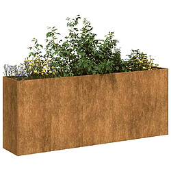 vidaXL Jardinière Acier rouillé
