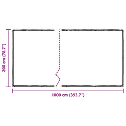 VIDAXL Housse protection PE 2x10 m pas cher