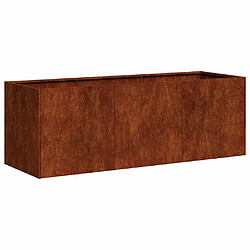 vidaXL Jardinière rouillé 120x40x40 cm - Acier inoxydable