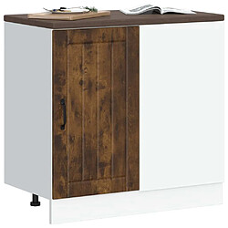 Avis vidaXL Meuble bas de cuisine Lucca chêne fumé bois d'ingénierie