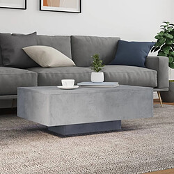 Acheter vidaXL Table basse avec lumières LED gris béton 85x55x31 cm