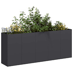 vidaXL Jardinière Noir Acier Laminé à Froid