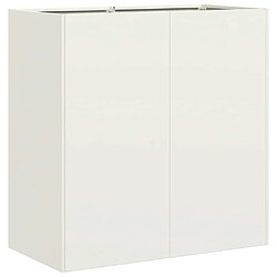 vidaXL Jardinière acier laminé Blanc