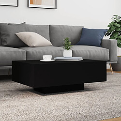 Acheter vidaXL Table basse avec lumières LED noir 85x55x31 cm