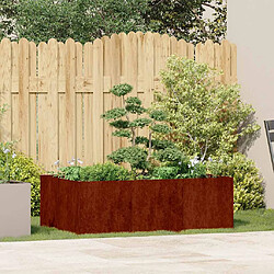 vidaXL Jardinière acier rouillé 120x80x40 cm