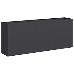 vidaXL Jardinière Noir Acier Laminé à Froid