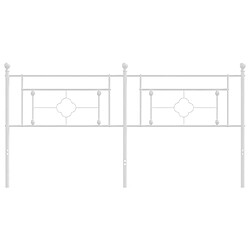 Avis vidaXL Tête de lit de remplacement métal blanc 180 cm