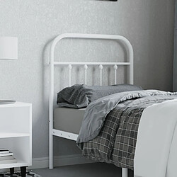 vidaXL Tête de lit de remplacement métal blanc 75 cm
