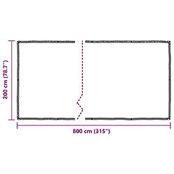 VIDAXL Housse protection PE 2x8 m pas cher
