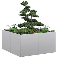 vidaXL Jardinière acier galvanisé 80x80x40 cm
