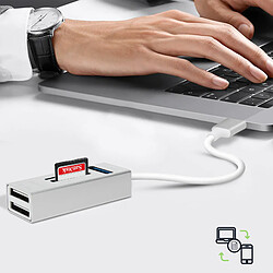 LinQ Hub USB 5 en 1 Micro-SD, SD - Argent pas cher
