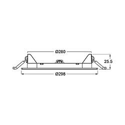 Acheter BRAYTRON 10 Dalles LED - Ronde 24W, 4000K
