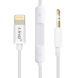 LinQ Câble Audio Lightning vers Jack 3.5mm - 1m Blanc