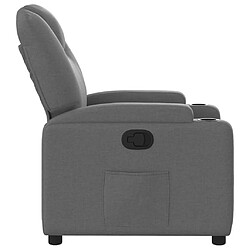 Acheter vidaXL Fauteuil inclinable en tissu gris foncé