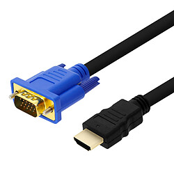LinQ Adaptateur HDMI Mâle vers VGA Mâle 1.8m - Noir