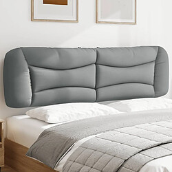 vidaXL Coussin de tête de lit Hvar gris clair 180 cm tissu