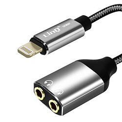 LinQ Adaptateur Audio Lightning Double Jack 3.5mm