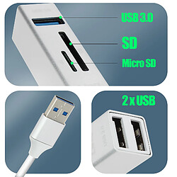 Acheter LinQ Hub USB 5 en 1 Micro-SD, SD - Argent