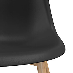 Acheter Moloo ESTER-Chaise Coque Noire et métal chêne (x2)