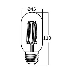 Braytron Ampoule LED filament T45 E27