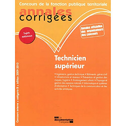 Technicien supérieur, catégorie B : concours externe, édition 2009-2010 - Occasion