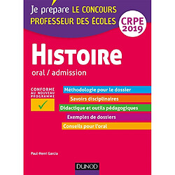 Histoire : oral, admission, CRPE 2019 - Occasion