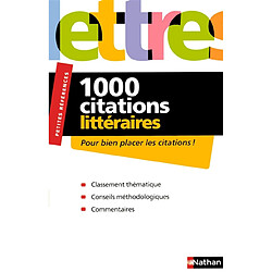 1.000 citations littéraires - Occasion
