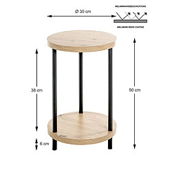 Pegane Table Ronde – Chêne et Métal