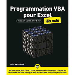 Programmation VBA pour Excel pour les nuls : Excel 2013, 2016, 2019 & 2021 - Occasion