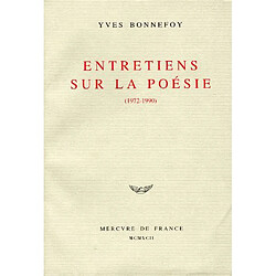 Entretiens sur la poésie - Occasion