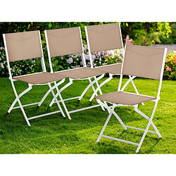 HESPERIDE Lot de 4 Chaises Modula Blanc