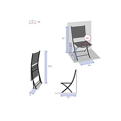 HESPERIDE Lot de 4 Chaises Modula Blanc pas cher